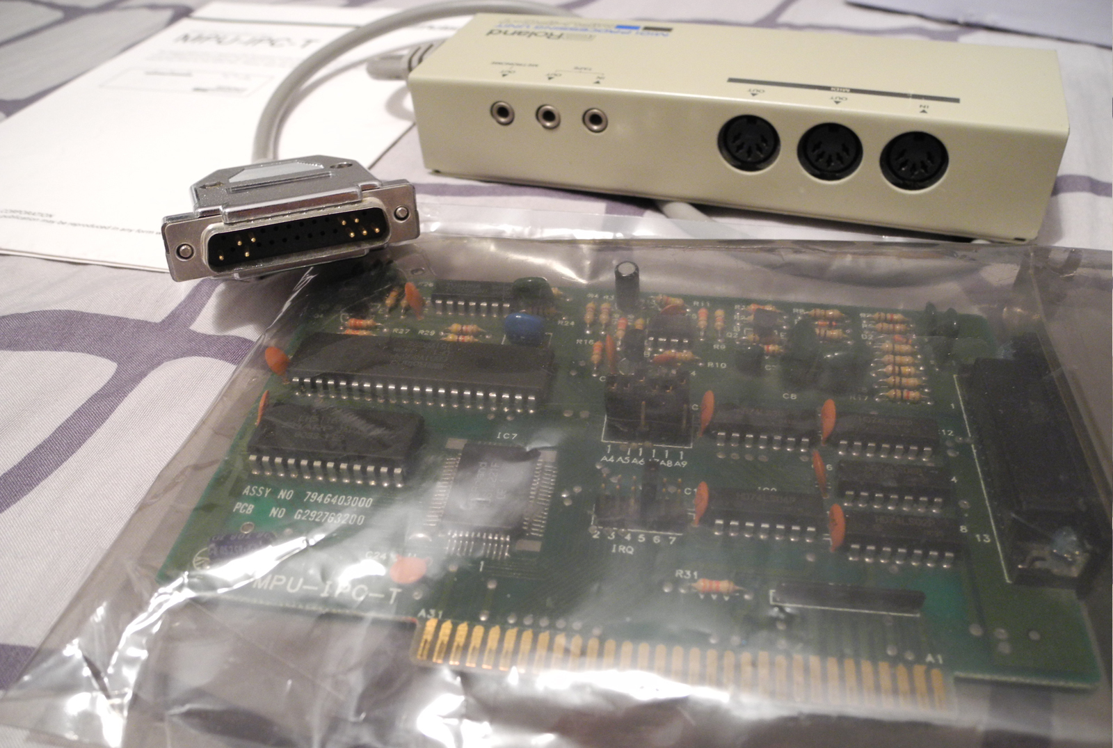 ROLAND MIDI PROCESSING UNIT MPU-IPC-T & ISA INTERFACE CARD , INTELLIGENT MPU-401 - Picture 2 of 3