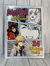 MANGA Advanced Coloring Book For All Ages 24 Pages CROWN JEWLZ 2024 NEW