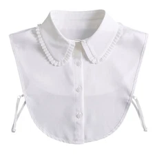 False Collar Casual White Dickey Shirt Faux Fake Blouses for Women Dress Shirts