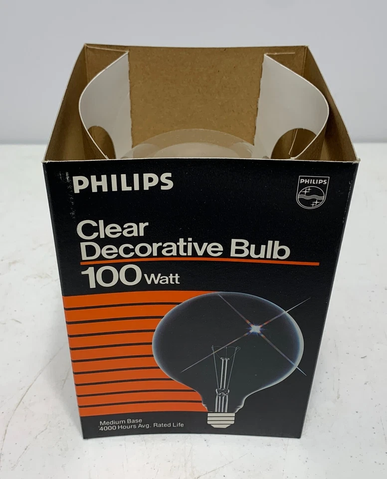 Philips 100G40/4M G40 5" Globe Clear Bulb 100W 120V 4000 hrs (lot of 2) - Image 2 of 4