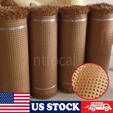 1-10 Roll 40*100CM Artificial Rattan Cane Webbing Sheet Panels Material Brown US