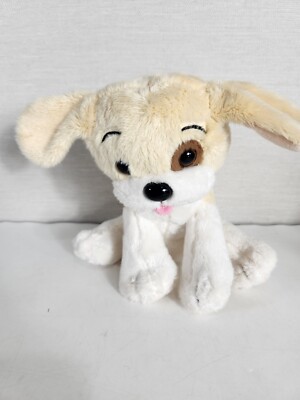 New Adventures Tan White Puppy Dog Plush Barks Wags Ears Moves Pat Head 2018 Vid