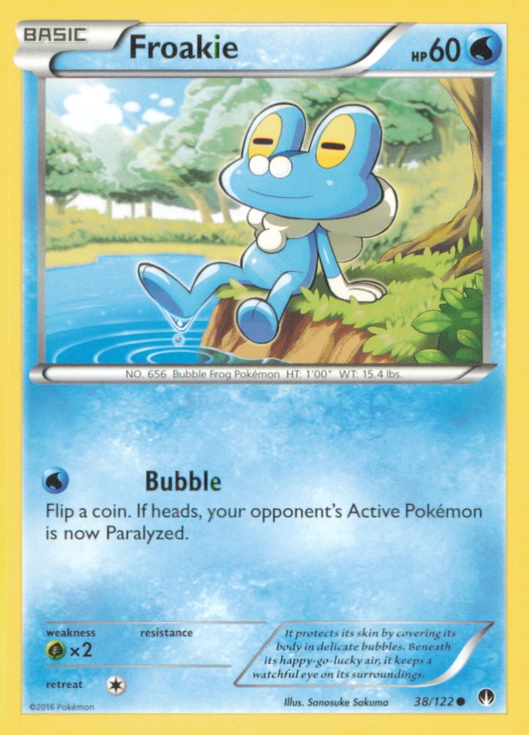 FROAKIE 38/122 COMMON BREAKPOINT POKEMON NEAR MINT