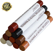 Wood Filler Sticks, Furniture Wax Crayons for Scratches, 10 Pcs Wood Floor Repai