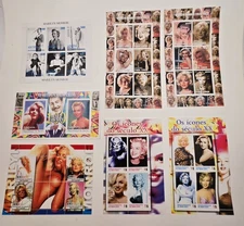 Marilyn Monroe Stamp Sheets Lot Benin Timor Ajman Icons 20th Century Mint