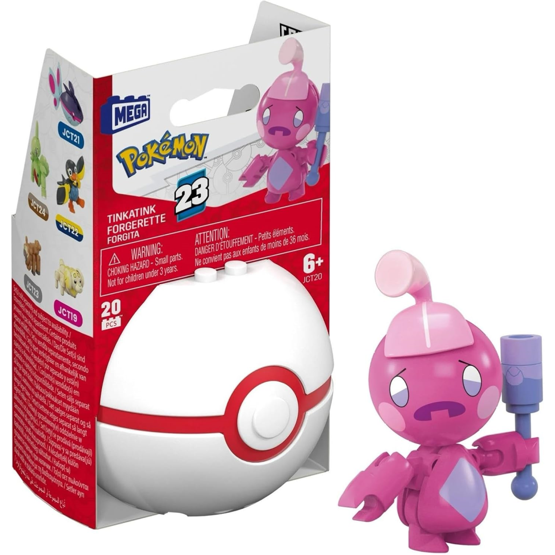 Mega Construx Pokemon Tinkatink Poke Ball Building Set New