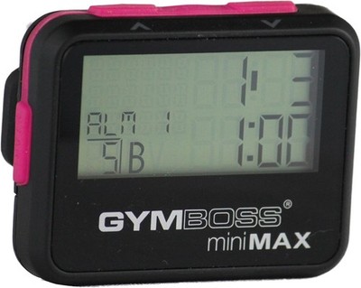 Gymboss Minimax Intervallzeitgeber Und Stoppuhr Schwarz-Rosa Softbeschichtung |