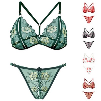 Intimate Apparel For Special Nights Floral Lace Bra Set Erotic Underwear Sets