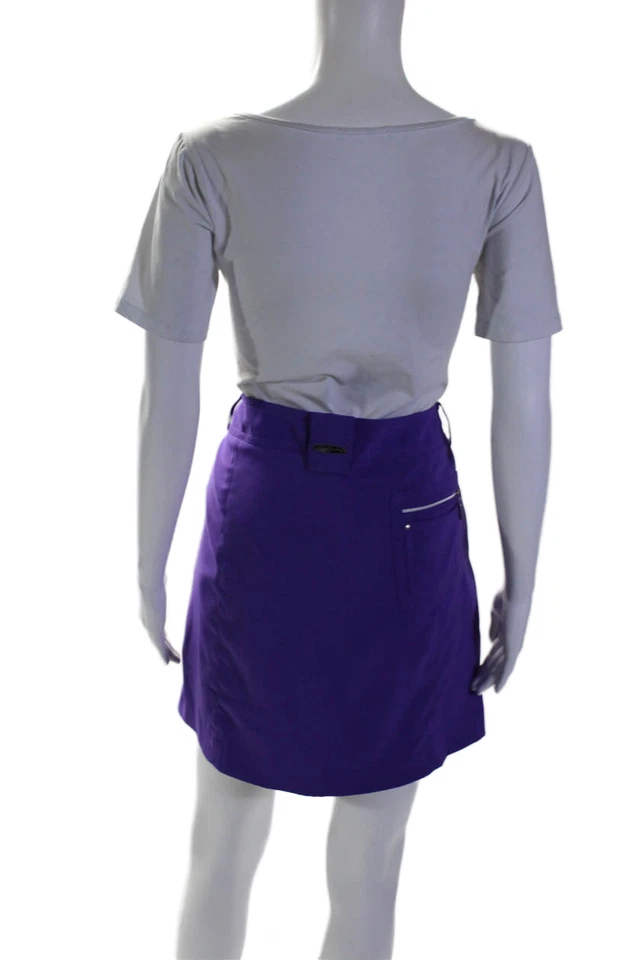 Mini shorts de carga Jamie Sadock feminino fecho de botão roxo tamanho 12 - Imagem 3 de 4