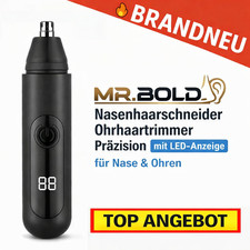 Mr. Bold™ recortadora de pelo nasal profesional recortadora de pelo nasal recortadora de pelo de oreja precisión LED