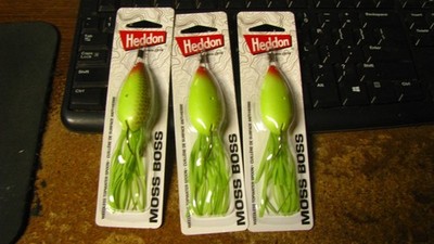 Heddon ''Moss Boss''. weedless spoon, nip, 3 ct,  3/8 oz, CHS,  free shipping