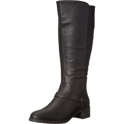 Bota de montar Easy Street Jewel Plus para mujer talla US 6,5 M ancho pantorrilla cuero PU negro - Imagen 1 de 4
