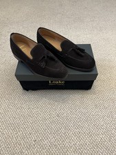 Loake Brown Loafer (NEW W/ BOX) UK Size 7.5 F Lincoln Suede Tassle
