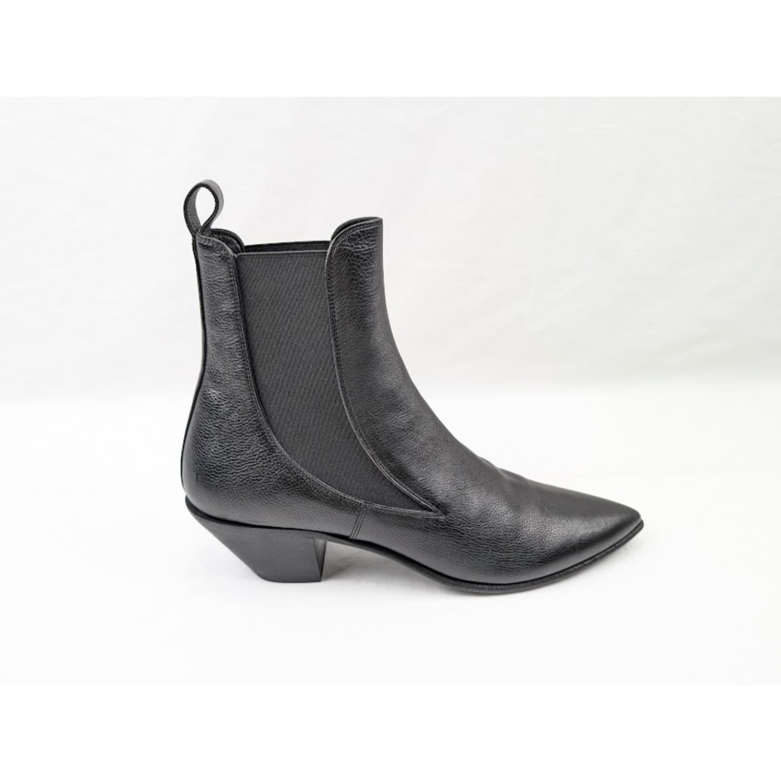 Stivali Saint Laurent Paris Banana 50 EL Bo Riverside in nero nuovi con etichette 45