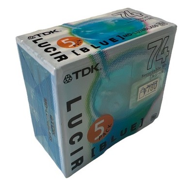 TDK Mini Disc 5x 74 Min. MD LUCIR BLUE MD-LU74BLX5S, 5-Pack, NEU in Folie, Disk