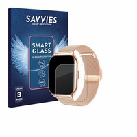 "3X Savvies Schutzglas FüR Apauk Smartwatch 2.01\" Panzer Folie Glas Klar"