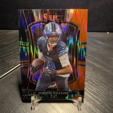2025 Panini Select Jameson Williams 171 Red Black Prizm Shock