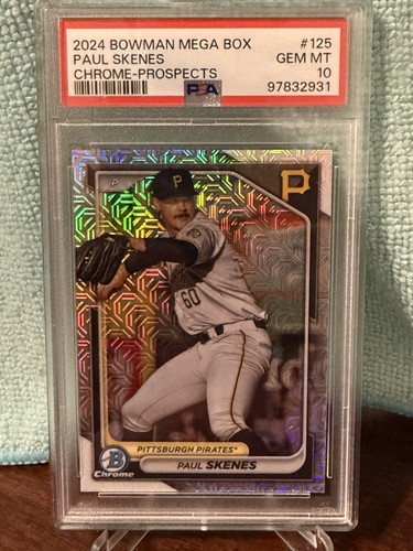Paul Skenes 2024 Bowman Chrome Prospects #BCP-125 Mojo Refractor (RC) PSA 10