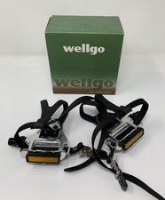 Wellgo Platform Pedals with Clip STrap - New