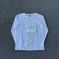 The North Face Longsleeve White Shirt Medium Black Series Steep Tech Pocket