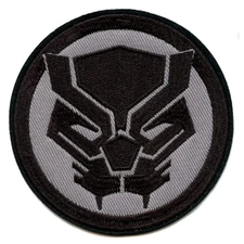 Marvel Black Panther Patch Mask Logo Embroidered Iron On