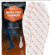 WarmSpark Foot Warmer - Insole Feet Warmers 5 Pack - 10 Hours Warm Feet Large