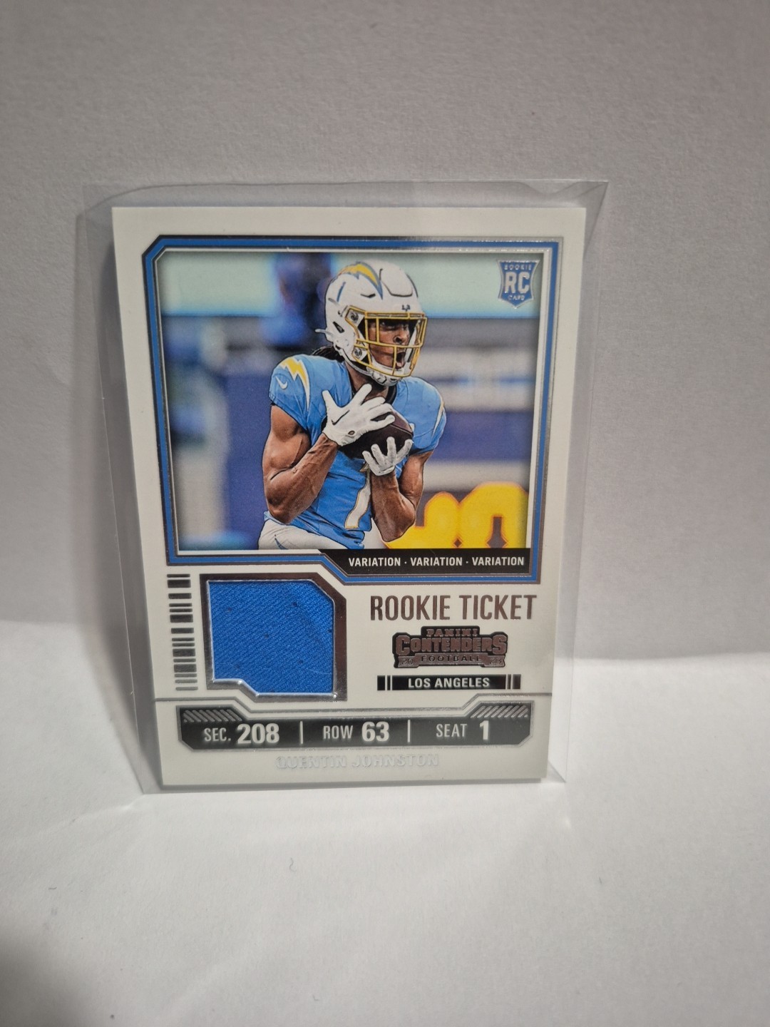 2023 Panini Contenders - Rookie Ticket Swatches Quentin Johnston #TS27 (MEM, RC)