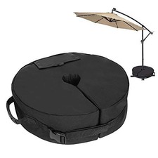 Parasol Base Weights Bag Upto 40kg, Heavy Duty Cantilever Bases Black