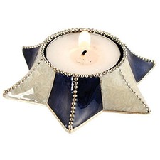 Star of David Travel Shabbat Pewter Candleholder