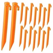 Pieces Plastic Inflatable Stakes, 8.7 Inch Inflatable Tent Stakes 16 Orange
