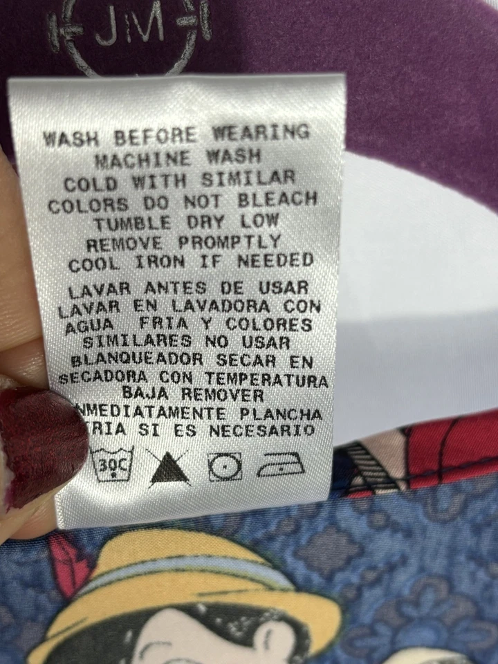 Pinnochio Cherokee Scrubs Tooniforms Disney V Neck Top Mens Small NWT - Image 4 of 4