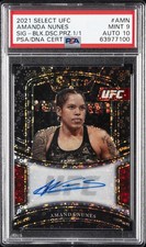 2021 PANINI SELECT UFC SIGNATURES #AMN AMANDA NUNES 1/1 PSA 9 AUTO 10