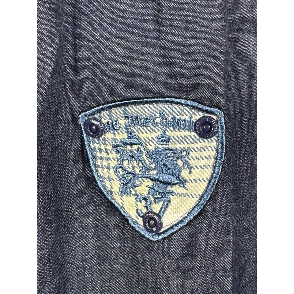 Live Mechanics Well Established Denim Plaid Zip Vest Men’s 3XL Streetwear Urban Foto 2 de 4