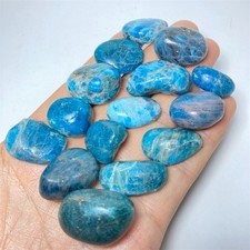 118g  Smooth Blue Apatite  Mineral Blue Healing Stone F657