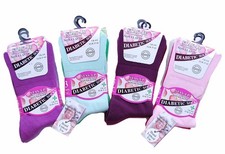 Ladies Diabetic Stay Up Cotton Non Elastic SE080 Socks 6 PAIRS 