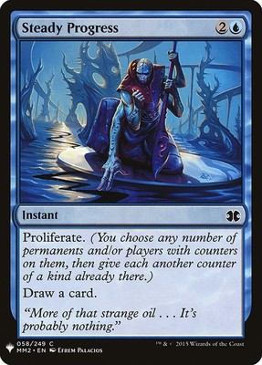 4 x Steady Progress - Mystery Booster / The List - NM-Mint - MTG