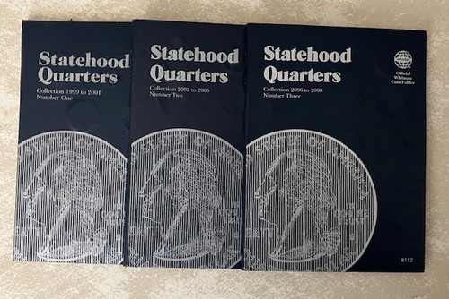complete statehood quarter collection (complete 51 quarters) in whitman folders
