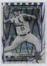 2021 Bowman Draft Chrome Black & White RayWave Refractor Austin Love 17tm