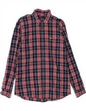 DOCKERS Mens Shirt Large Navy Blue Check Cotton QI09
