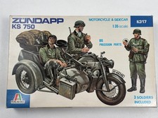 ITALERI 1:35e - #317 ZÜNDAPP KS 750 MOTOCYCLE & SIDECAR - Kit à monter WW2