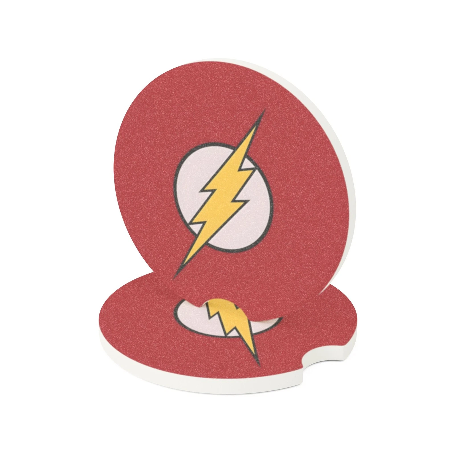 The Flash Logo Soapstone Car Coaster – DC Comics Cup Holder Insert for Car