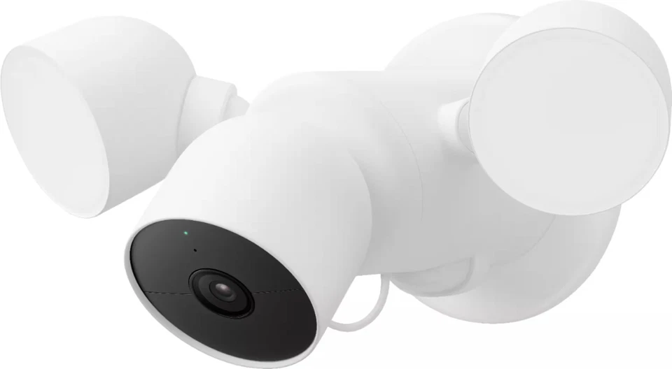Google - Nest Cam with Floodlight - Outdoor or Wired - Smart Security Camera ...
