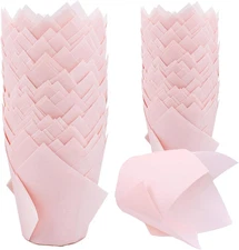 200 Pieces Tulip Cupcake Muffin Liners Greaseproof Paper Baking Cups Cupcake Wra