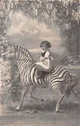 775417) Children Postcard-Child Rides on Zebra!!!
