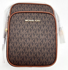 MICHAEL Michael Kors MK Jet Set Travel Medium Logo Crossbody Bag Brown No Box
