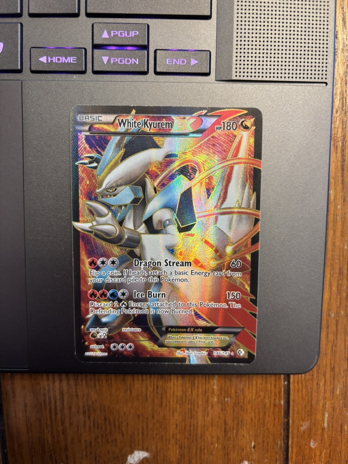 White Kyurem EX (146 Full Art) 146/149 Boundaries Crossed Holo