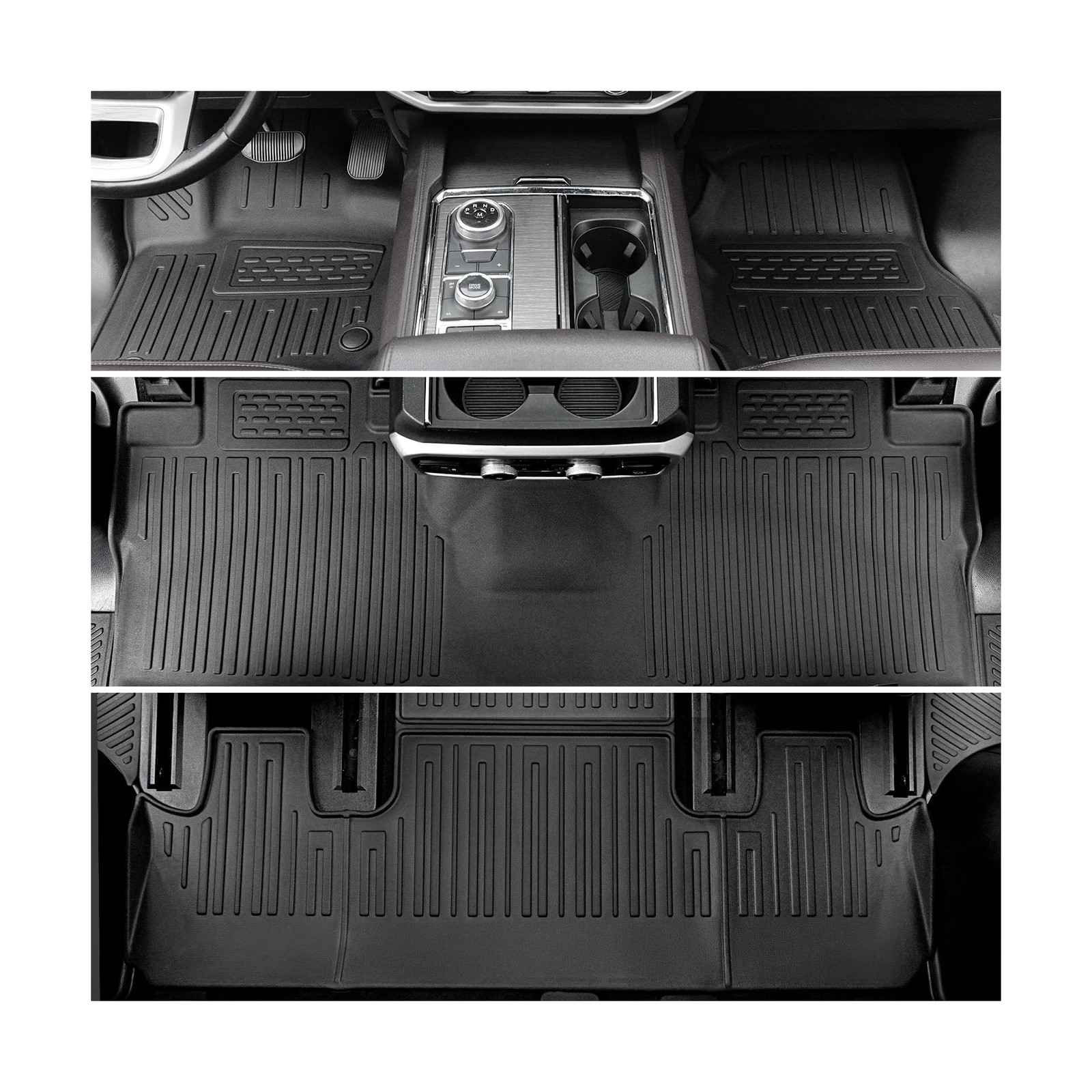 Floor Mats Set for 2018-2024 Ford Expedition/Lincoln Navigator 7 Seats Access...