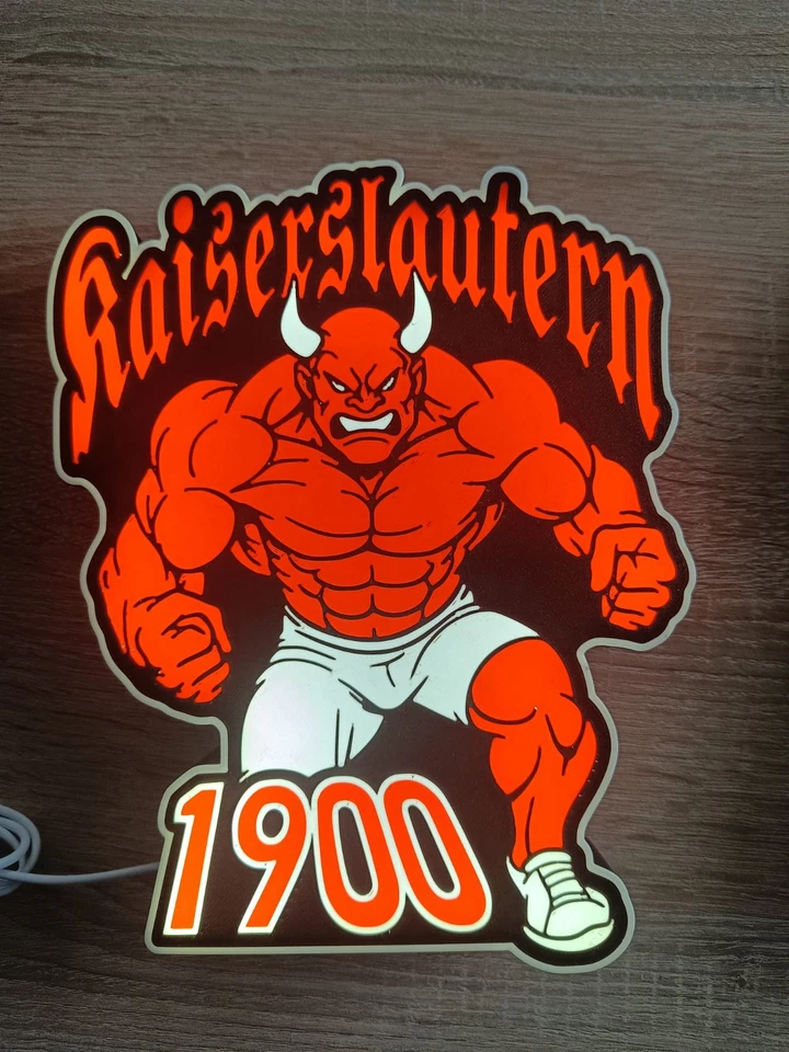 Rote Teufel Deko lampe Kaiserslautern , Fussball fans , Weihnachten , FCK usb - Bild 2 von 2