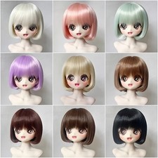 1/3 1/4 Medium Length Short Hair with Bangs Multi-Colour Wig for BJD Doll Wig
