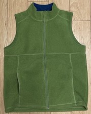 LL BEAN Fleece Vest Full Zip Green Kids Size XL 18 